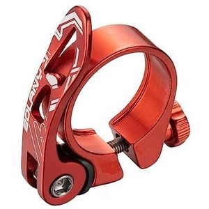 Fietsen zadelklemmen MTB fiets zadelpenklem Quick Release aluminiumlegering fiets zadelpen montage 31,8 mm 34,9 mm fietsaccessoires zadelpenklem (kleur: rood 34,9 mm)