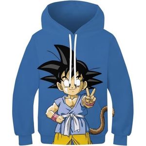 ZELLYA Dragon Ball 3D-print hoodie, hoodies voor jongens en meisjes, casual trui, trainingspakken met lange mouwen, tops, jas, stijl-23, 11-13 años