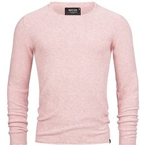 INDICODE JEANS - Loakim - Trui - Roze - Katoen, Ronde Hals, Lange Mouw, Mélange
