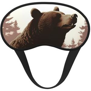 Wild Bear slaapmasker voor vrouwen meisjes mannen zacht comfortabel oogmasker met verstelbare riem verduisterende oogslaapschaduwhoes voor reizen yoga dutje ploegendienst werk