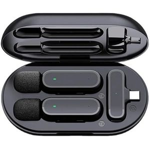 Draadloze HD-radio Live-microfoon Ruisonderdrukking Dubbele microfoon 20 meter Geschikt for mobiele telefoon TikTok Korte video-opname(Dual IOS)