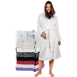 Twinzen - Badjas Vrouwen Katoen - Zacht en Donzig - 100% Katoen OEKO-TEX® Gecertificeerd zonder Chemicaliën