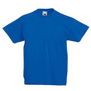 Fruit of the Loom Origineel T-shirt met korte mouwen voor kinderen, koningsblauw, 12-13 Jaar