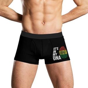 It's In My DNA Bolivia Flag herenondergoed, ademende boxershort, zachte onderbroek, M
