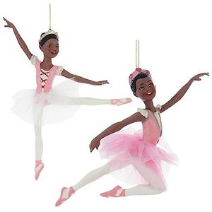 Hars Afro-Amerikaanse Ballerina Ornament Set van 2 door Kurt Adler