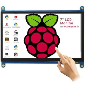 ELECROW Touchscreen monitor voor Raspberry Pi 7 inch mini-monitor 1024 x 600 display met Raspberry Pi 5/4/3/2/Zero, Windows 11/10/8/7, BB Black, Jetson Nano