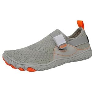 Waterschoenen, sneldrogend, waterdichte watersneakers, blote voetschoenen, snorkelschoenen voor surfen, duiken, Grijs, 48 EU