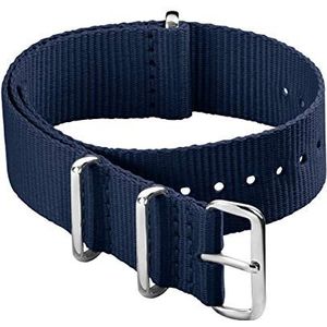 Archer Watch Straps - Klassieke Nylon NATO Banden (Marineblauw, 22mm)