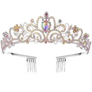 Verjaardag Riem Kroon Grappige Hoed Prinses Meisjes Goederen Decoratie 1 Jaar Feest Rose Goud Dames (Color : Silver crown-01)