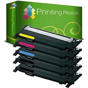 Printing Pleasure - Set van 5 Laser Toner - Compatibel met Samsung CLP-360/CLP-365/CLX-3300/CLX-3305/Xpress SL-C410W