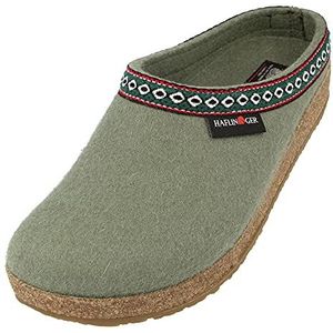 HAFLINGER Grizzly Franzl vilt pantoffel vilt klomp Kiwi, maat 39