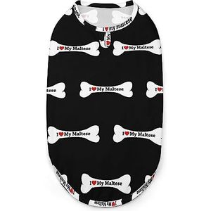 Bone I Love My Maltezer Leuke Huisdier Kleding Zachte Puppy Huisdier Vest Warm Hond Trui Jas Jas voor Kleine Medium Honden S