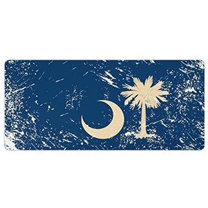 South Carolina staat vlag mode bureau muismat antislip gaming muismat accessoires decor 40x90cm