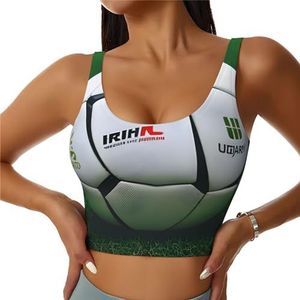 Witte Voetbal Print Comfortabele Vrouwen Sport Vest Yoga Workout Vest Voor Vrouwen Lichtgewicht Zomer, Zwart, S