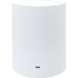 12 liter klapdeksel, vuilnisemmer wit mat, veelzijdige prullenbak en toilet-vuilnisemmer, elegante kantoor-vuilnisbak, wit, hoogwaardige kunststof, ideaal voor badkamer en kantoor