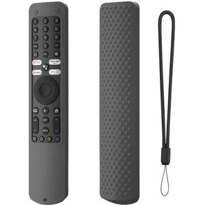 voor Xiaomi XMRM-ML afstandsbediening siliconen hoesje, afstandsbediening siliconen beschermende huid mouw anti-drop met sleutelkoord voor Xiaomi XMRM-ML afstandsbediening (donkergrijs)