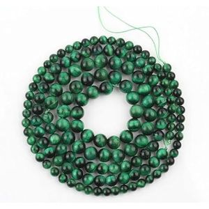 Natuurlijke Rode Agaat Stenen Kralen Ronde Carneool Onyx Losse Kralen Voor Sieraden Maken DIY Armbanden Ketting 15'' 4/6/8/10/12/14mm-Groene tijgeroog-10mm