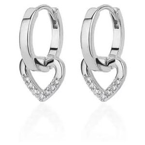 Roestvrij staal Zirkoon hart oorbellen voor vrouwen Trending Vergulde hoepel oorbellen Piercing sieraden geschenken-E3124P-12