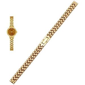 Rvs Horlogeband 6mm 8mm 10mm Zilver Gouden Armband Vervangende riem Compatibel met Size Dial Lady's Fashion Watch Armband (Color : Gold, Size : 8mm)