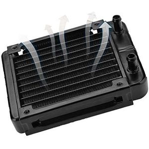 120 mm aluminium radiator, 10 buizen, waterkoellichaam, radiator, computer waterkoeling, radiator, koellichaam voor pc, waterkoeling