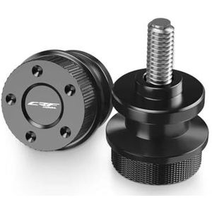 Motorfiets 8MM Achterstandaard Schroeven Swingarm Spoelen Slider Beschermer Compatibel Met CRF1100L Africa Twin DTC 2024-2025(ZWART)