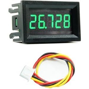 SABTOFNIV DC 0-33.000V Digitale Voltmeter 5 Cijfers Bit Volt Voltage Meter Auto Motorfiets Volt Tester Detector DC 12V 24V Capaciteit Monitor (Kleur: Groen)