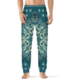 Paisley Bandana Print Heren Pyjama Broek Print Lounge Nachtkleding Bottoms Slaap Broek S