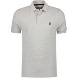 U.s. Polo Assn. - Polo Shirt - Lichtgrijs - Katoen Piqué