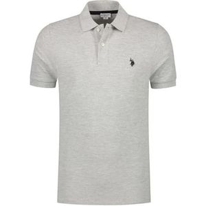 U.s. Polo Assn. - Polo Shirt - Lichtgrijs - Katoen Piqué
