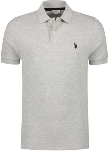 U.s. Polo Assn. - Polo Shirt - Lichtgrijs - Katoen Piqué