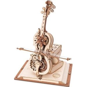 Mini muzikaal model Mini 3D houten puzzel cello prachtige DIY bureaudecoratie miniatuur scène rekwisieten decoratie