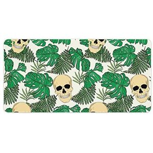 Schedel Bladeren Mode Bureau Muismat Antislip Gaming Muismat Accessoires Decor 30x60cm