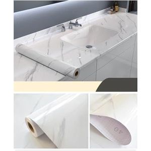 XUCZHAI Keuken oliebestendige folie vinyl keuken oliebestendig behang zelfklevend waterdicht aanrecht meubels marmer transparante film badkamer decor stickers voor keuken aanrecht (YSB, 40 cm x 300