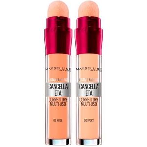 Maybelline New York Instant Anti-Age Liquid Concealer met Goji-Bes en Haloxyl Kleuren 00 Ivory en 02 Nude - 2 Gezichtscorrectoren