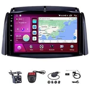Android Autoradio Video Multimedia Speler, 9 Inch Touch Screen Radio Plug And Play Autotoebehoren Met Bluetooth En Navigatie En Achteruitrijcamera Voor Renault Koleos 2008-2016(M600S 4G+WIFI 6G+128G