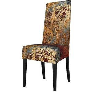 KemEng Moderne abstracte bespatte inkt goudfolie roest, stoelhoezen, stoelbeschermer, stretch eetkamerstoelhoes, stoelhoes voor stoelen