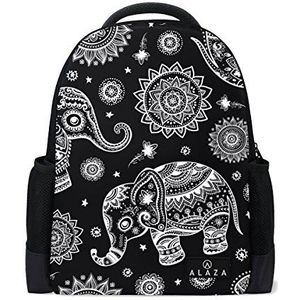 Mijn dagelijkse Afrikaanse tribal etnische olifant rugzak 14 inch Laptop Daypack Bookbag voor Travel College School