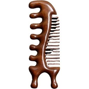 12.5cm Groene Sandelhout Hoofdhuid Massage Kam Hoofd Gespecialiseerde Multifunctionele Houten Kam