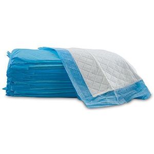 UltraBlok Wegwerp Incontinentie Onderblokken voor Bed + Meubels L Wit/Blauw