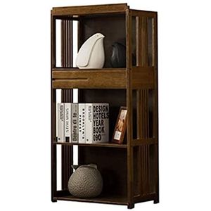 Boekenkast Boekenplank Vintage Boekenplank Creatieve Boekenkast Eenvoudig Met Lade Rekken Eenvoudige Moderne Open Boek Plank Opbergrek Boekenplanken Opslagplank Opbergkast (Size : 3 Tiers)