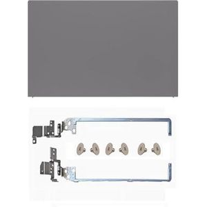 WANGHUIH Grijs LCD-achterdeksel voor achterdeksel en schermscharnieren, compatibel met Dell Vostro 15 3562 3568 3572 3578 3578 laptop