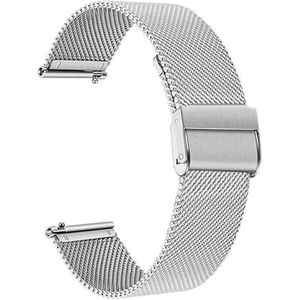 LUGEMA Milanese Roestvrijstalen Horlogeband Compatibel Met Garmin Vivomove HR 3 3S / Vivoactive 4 4S 3 / Venu 2 2S Sq/Luxe Stijl Horlogebandriem (Color : Silver, Size : Venu Sq)