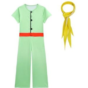 Lito Angels De Kleine Prins Verkleedkostuum Outfit Set met Gele Sjaal voor Kind Jongens Groen Maat 122 Leeftijd 6-7 Jaar Markering 120