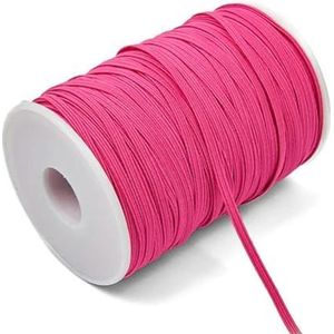 3mm 6mm Naai-elastiek Kleurrijke hoge elastische rubberen band voor kleding Tailleband Stretchtouw Haarelastisch lint 5y-roze rood-3mm 5yards