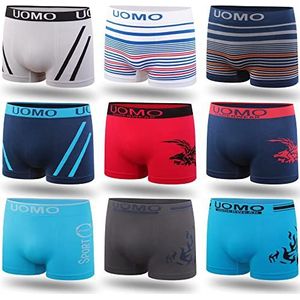 L&K 10-pack retro microvezel boxershorts collectie, maten S/M-3XL/4XL, comfortabel en geen hinderlijke zijnaden, diverse patronen 1202-UN L-XL