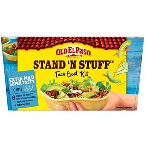 Oud El Paso Stand 'N' Stuff Extra Mild Super Smakelijke Zachte Taco Kit, 329 g