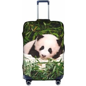 Wratle Koffer Cover Protectors Elastische Bagage Covers Past 18-30 Inch Bagage Mooi Groen Gazon, Schattige Grote Panda, S