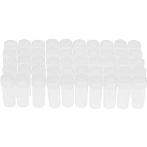 50st Mini Plastic Reageerbuizen, 5ml Reageerbuizen Plastic Sample Flessen Kleine Opslagcontainer