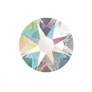 2088 DIY kristal nageldecoraties zonder hotfix, 8 grote en 8 kleine strass steentjes, platte achterkant, plaknagels voor nagelkunst - Crystal AB-SS10-1440 stuks