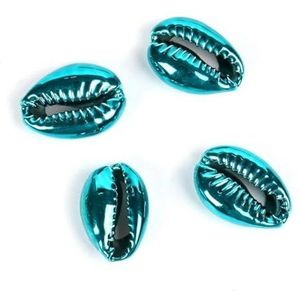 10 mm-20 mm vergulde zeeschelp kauri schelpkralen voor sieraden maken natuurlijke schelp kralen diy strand armbanden ketting-blauw-30pcs